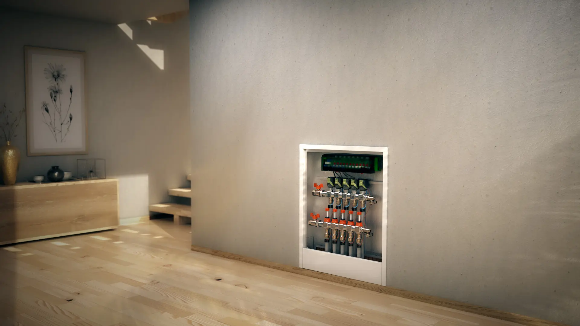 Fußbodenheizung Verteiler